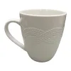 White ceramic mug, simple home coffee cup, 350ml Item Picture
